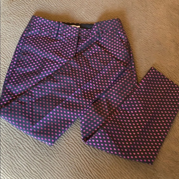 J Crew skimmer city dot mod jacquard crop ankle - Picture 3 of 8